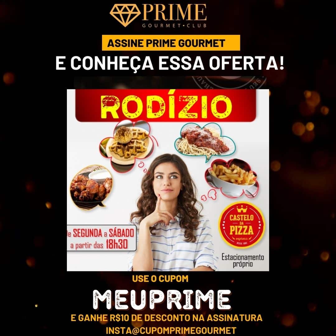 cupom desconto prime gourmet castelodapizzaq