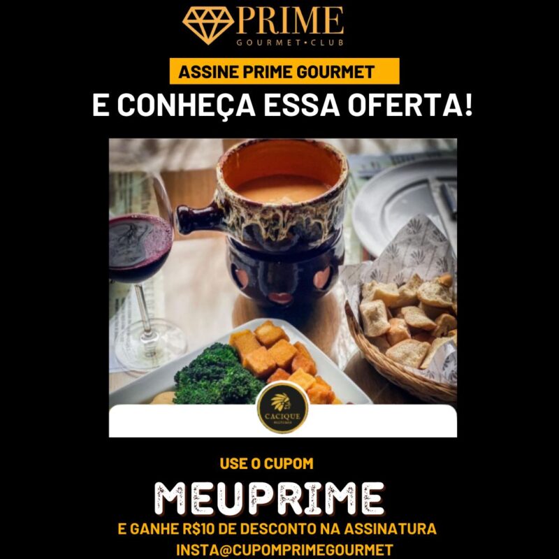 cupom desconto prime gourmet cacique