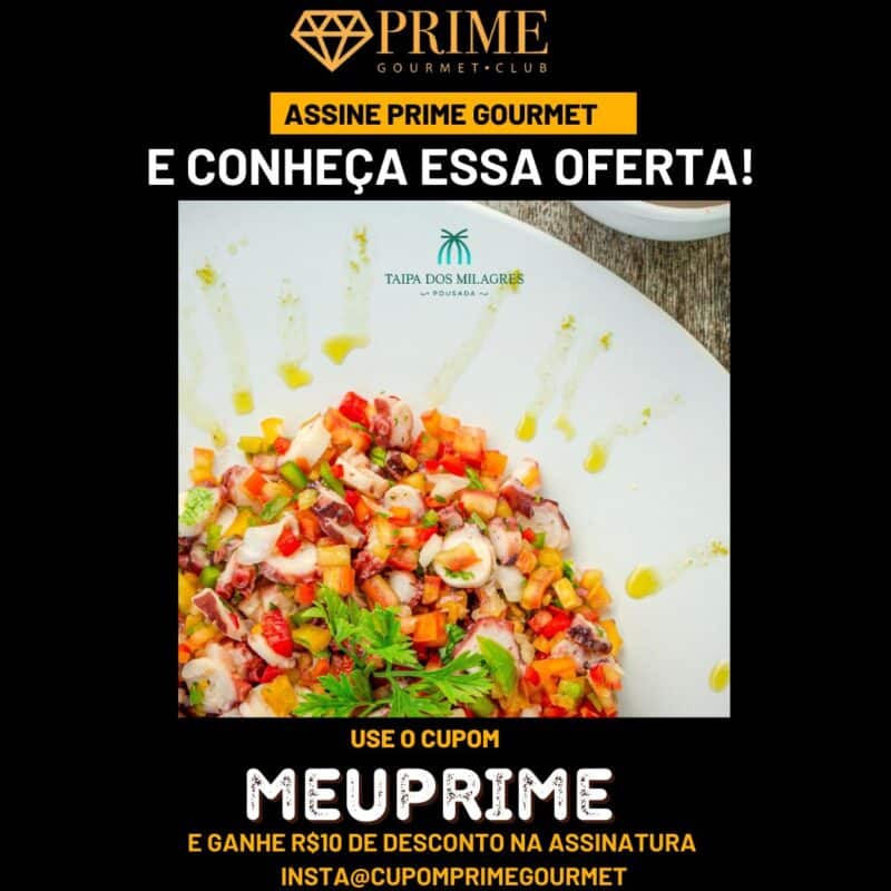 cupom desconto prime gourmet taipa