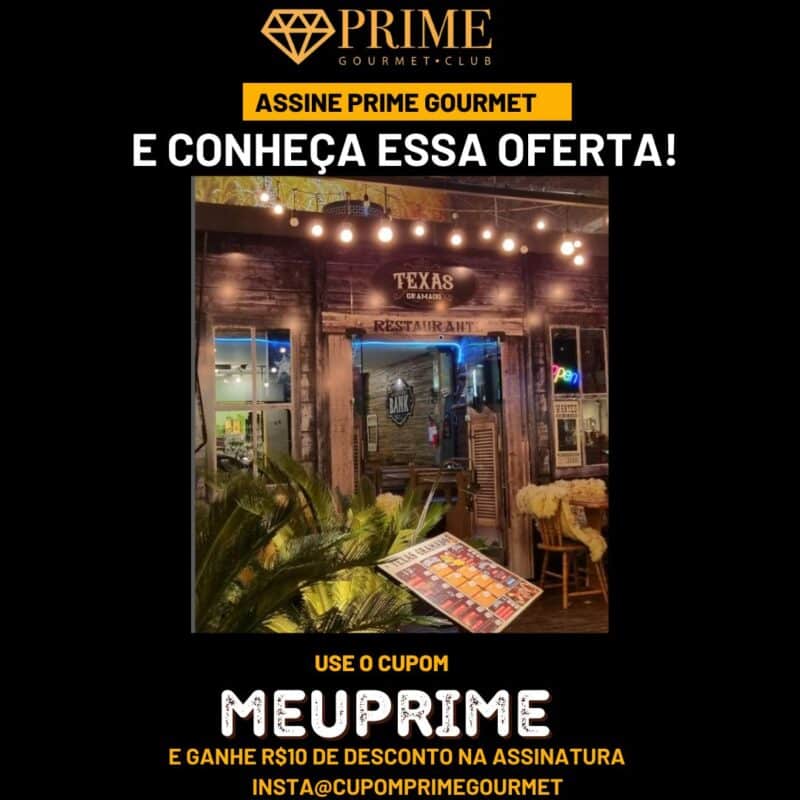 cupom desconto prime gourmet texas