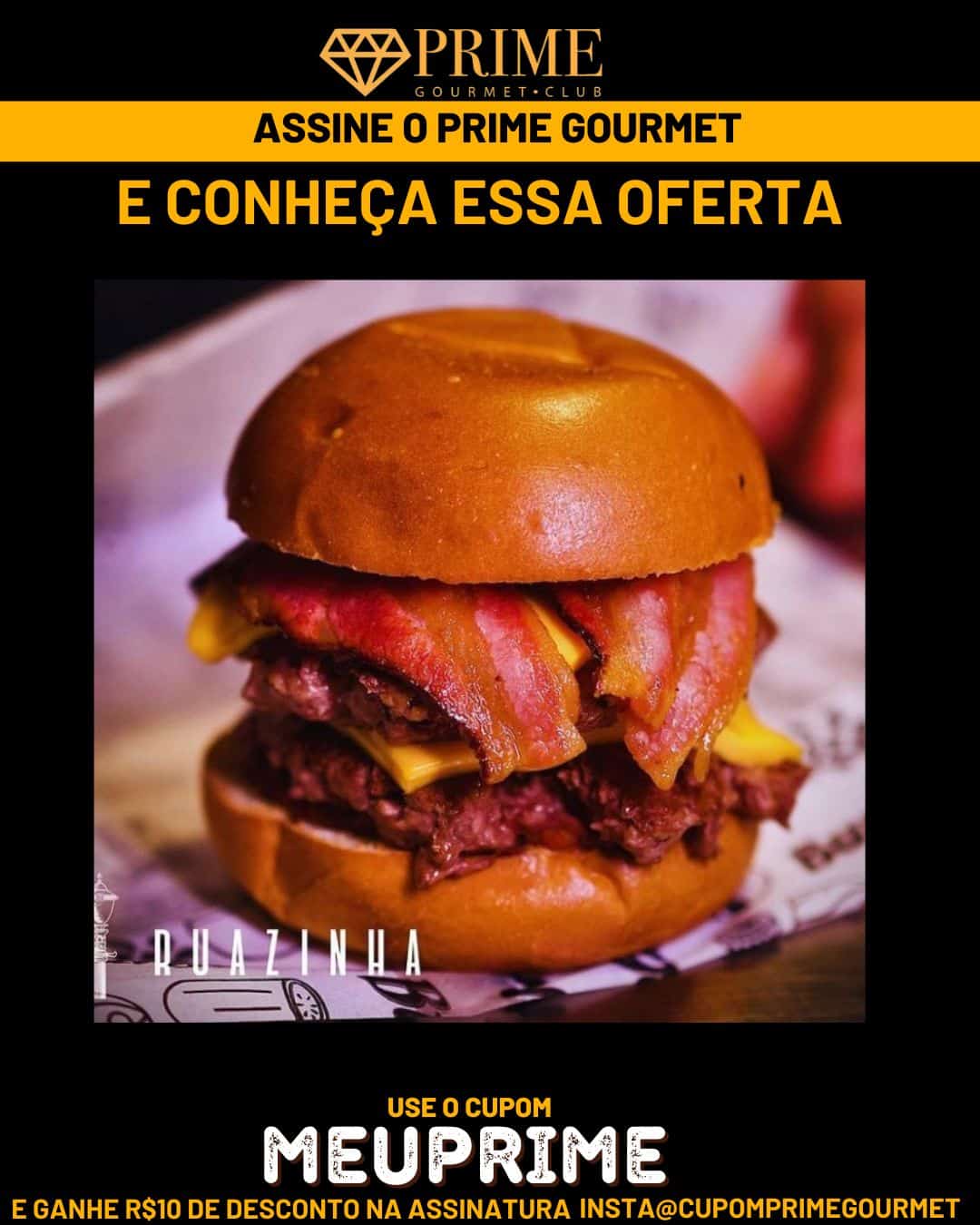 Imagem promocional Assine o Prime Gourmet Ruazinha