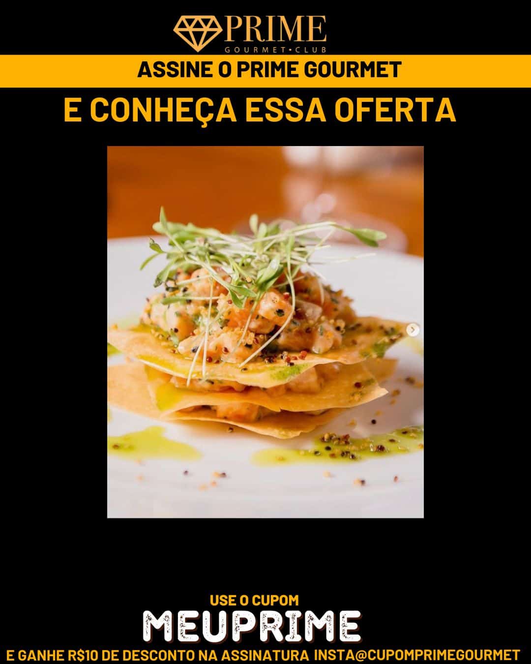 Imagem promocional Assine o Prime Gourmet Cinco Sentidos