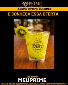 Praia Duro com banner do Prime Gourmet