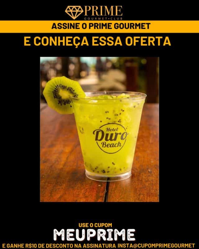 Praia Duro com banner do Prime Gourmet