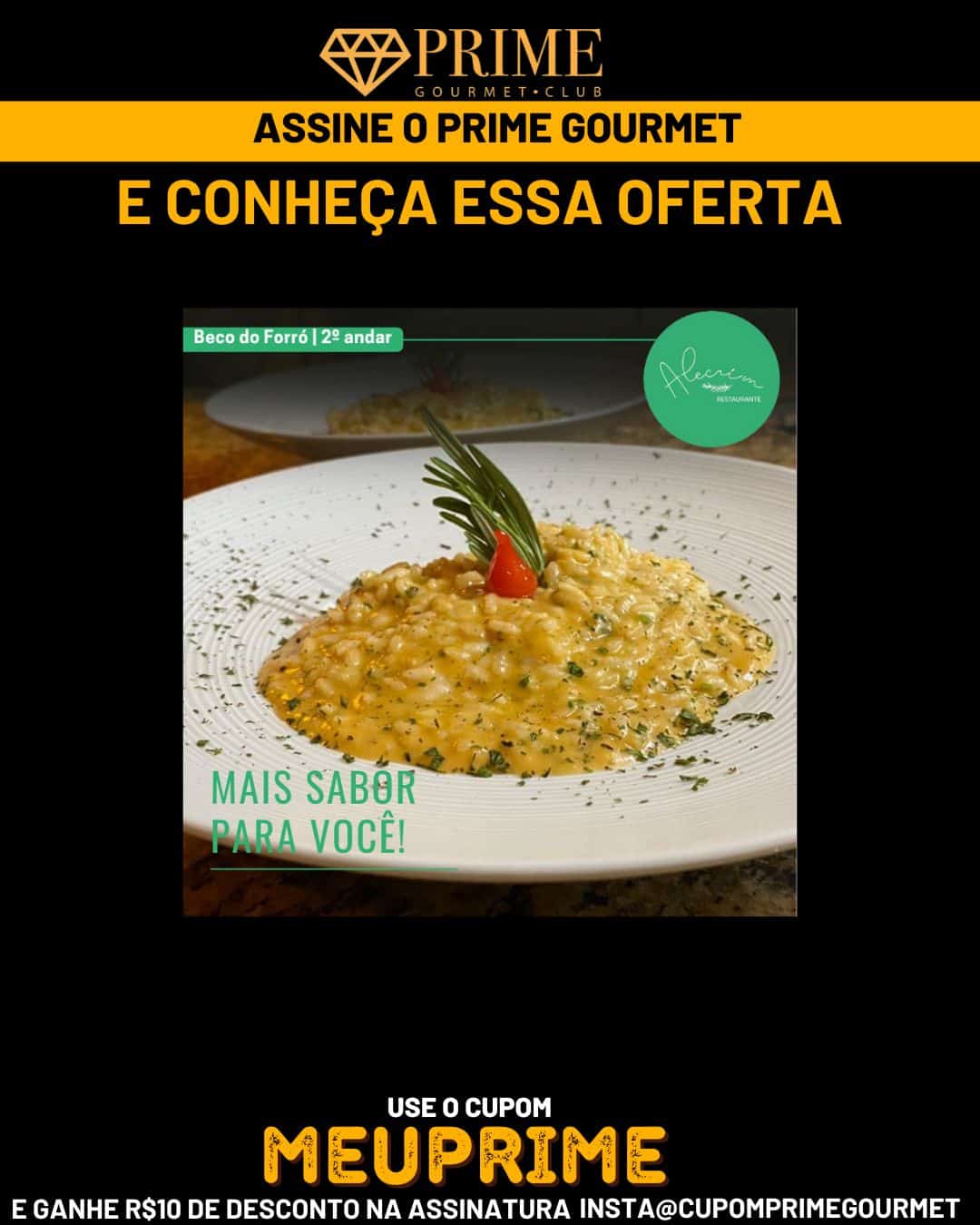 Imagem promocional do Alecrim Prime Gourmet Club