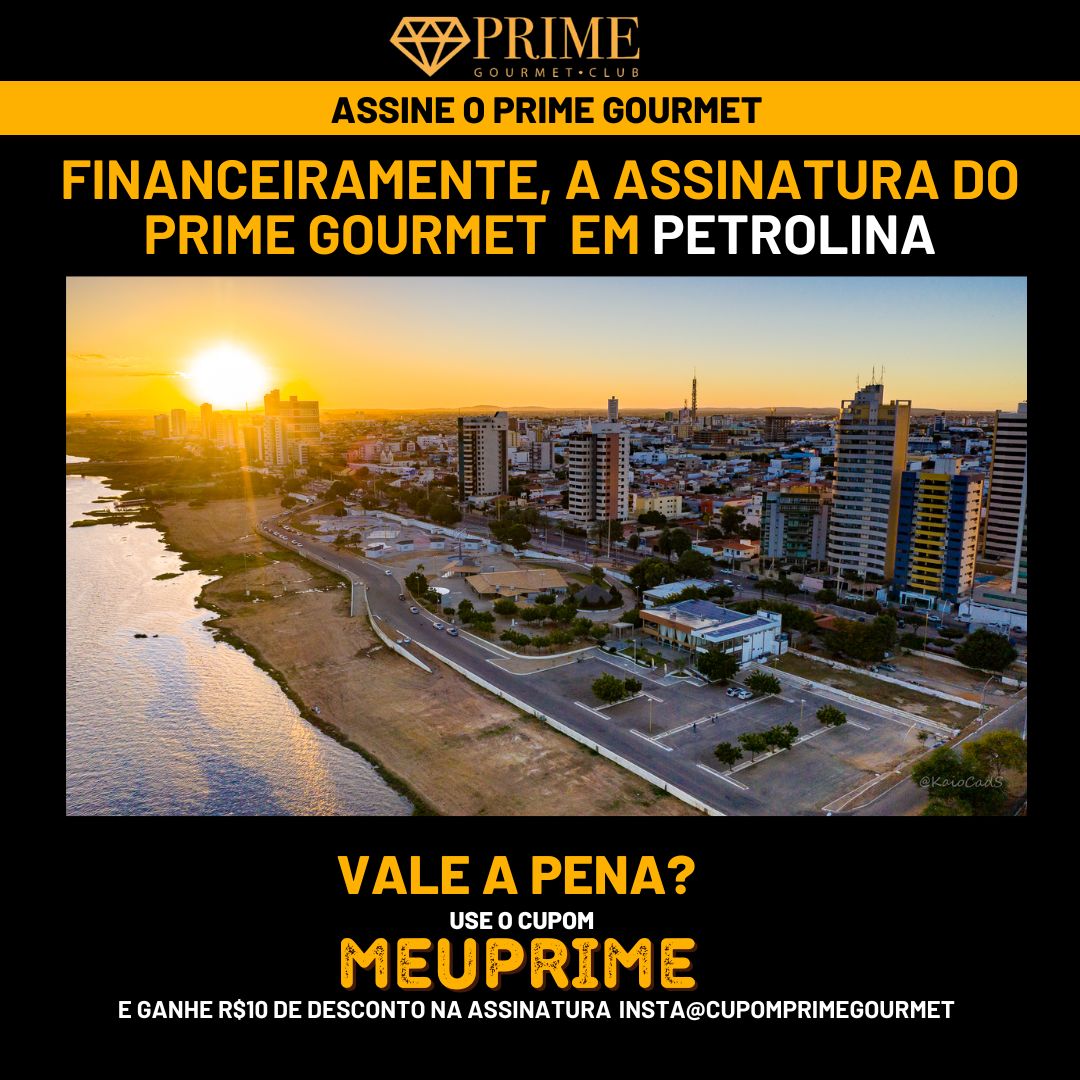 Clube Prime Gourmet Petrolina ao pôr do sol.