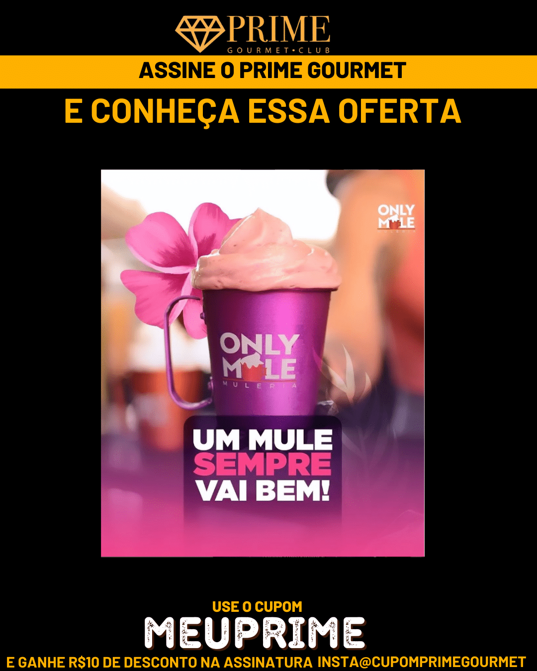 Imagem promocional do serviço Prime Gourmet da Only Mule