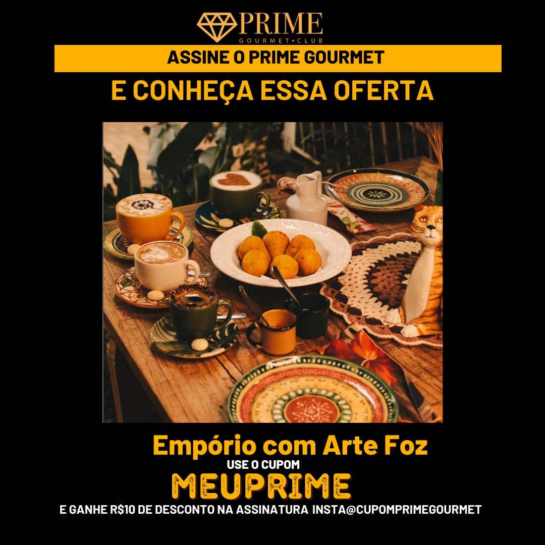 Café da manhã completo e oferta Prime Gourmet Club.