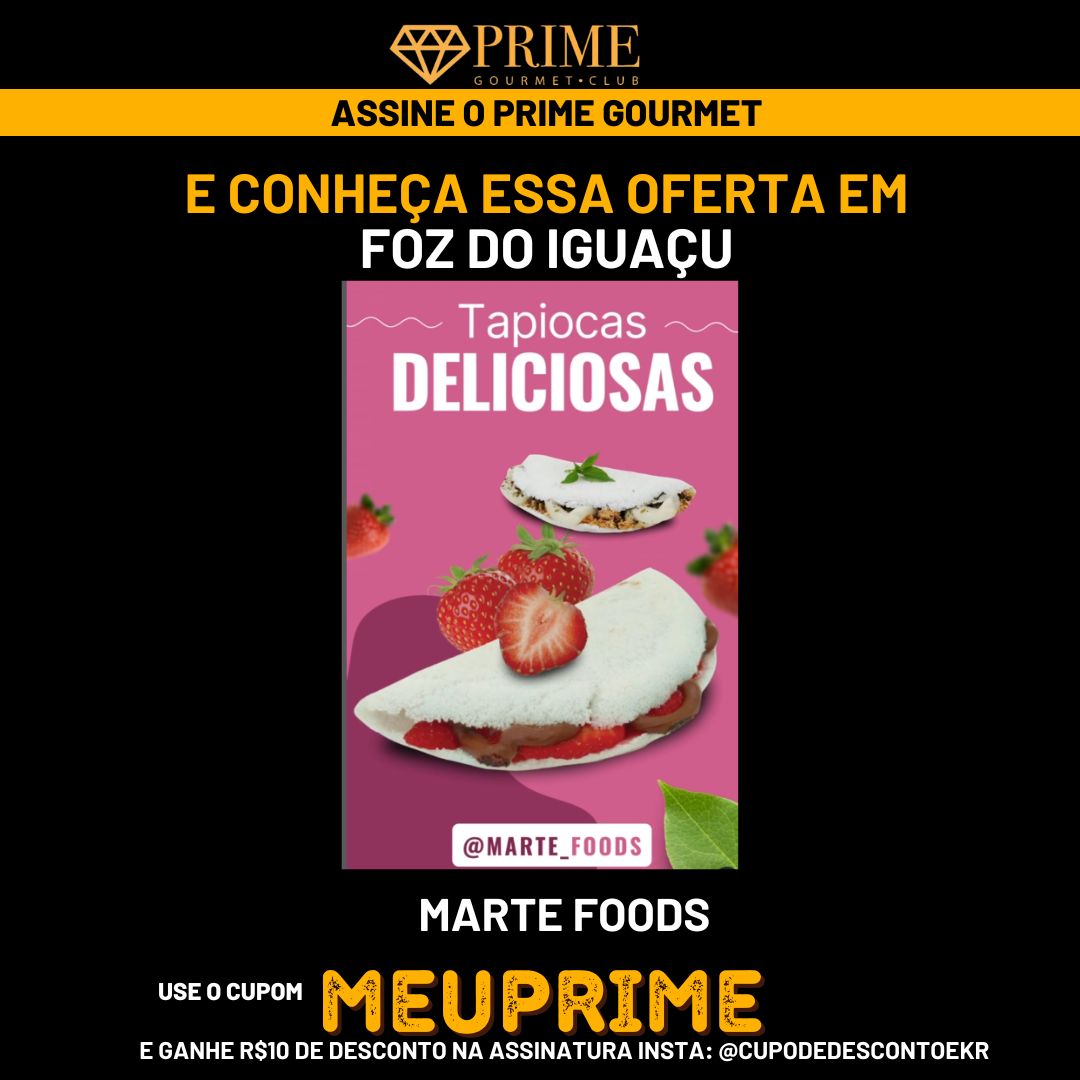 Oferta de tapiocas deliciosas em Foz do Iguaçu.