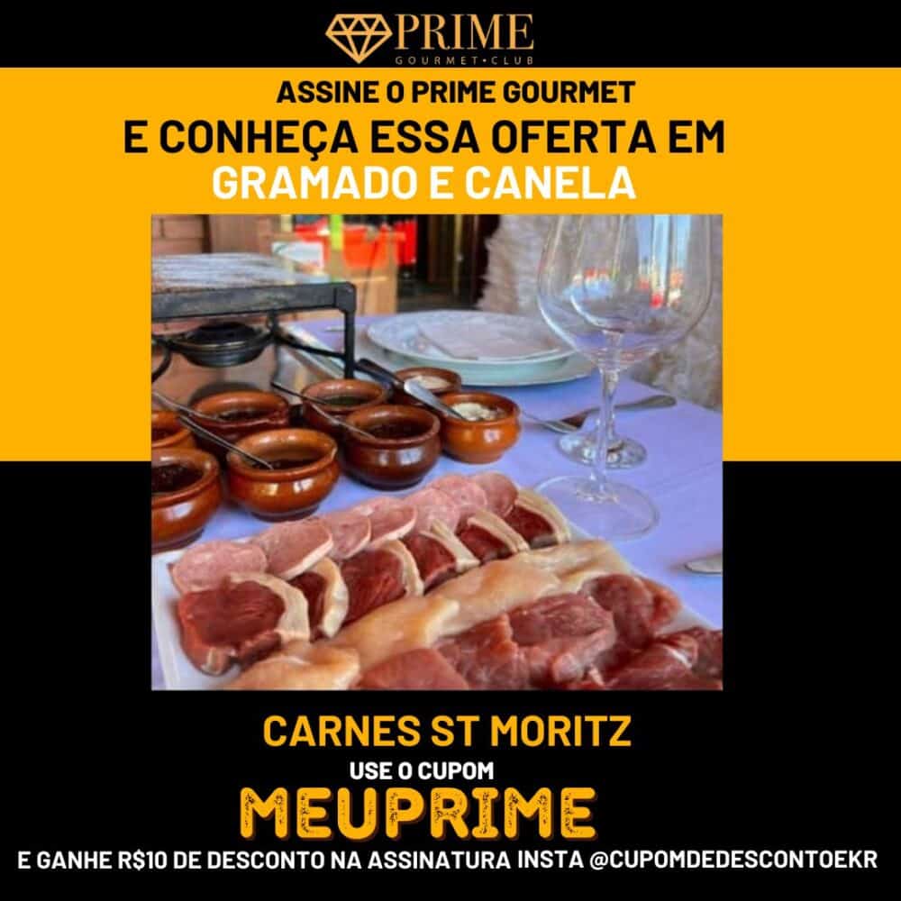 Oferta de carnes no Prime Gourmet Club Gramado e Canela.
