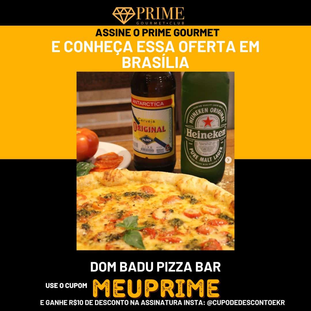 Pizza e cervejas com desconto em Brasília.
