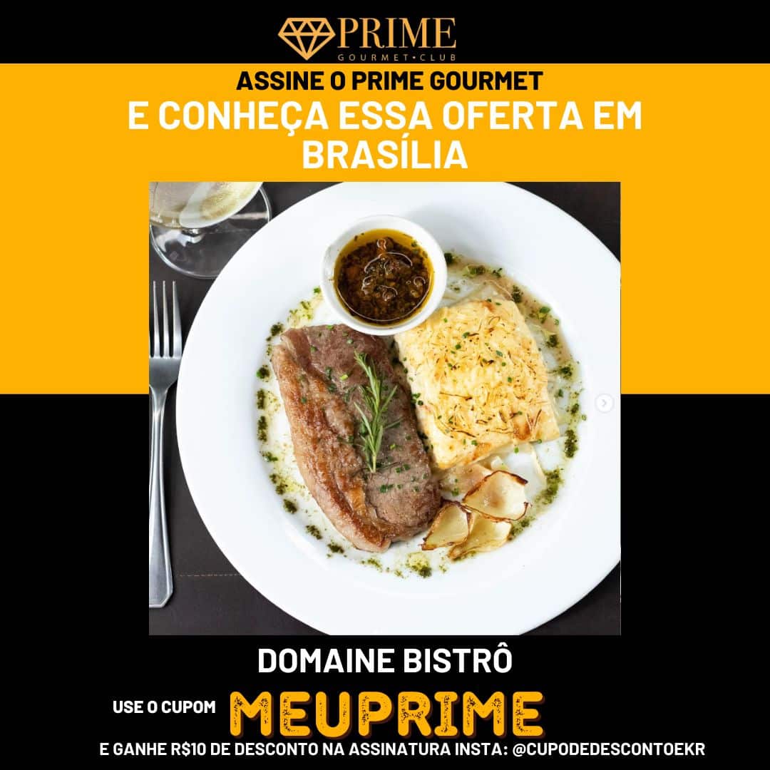 Prato gourmet com desconto em Brasília.