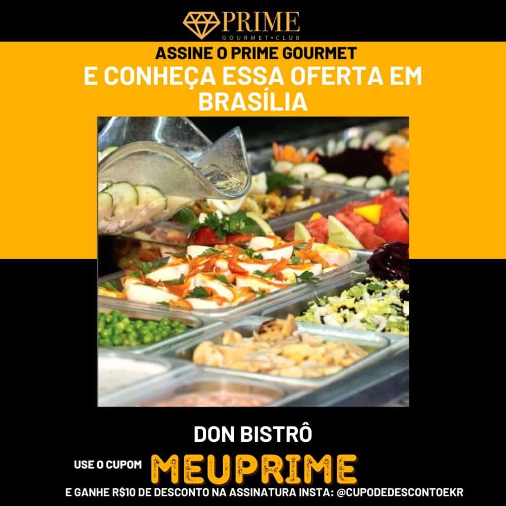 Buffet variado do Don Bistrô em Brasília.
