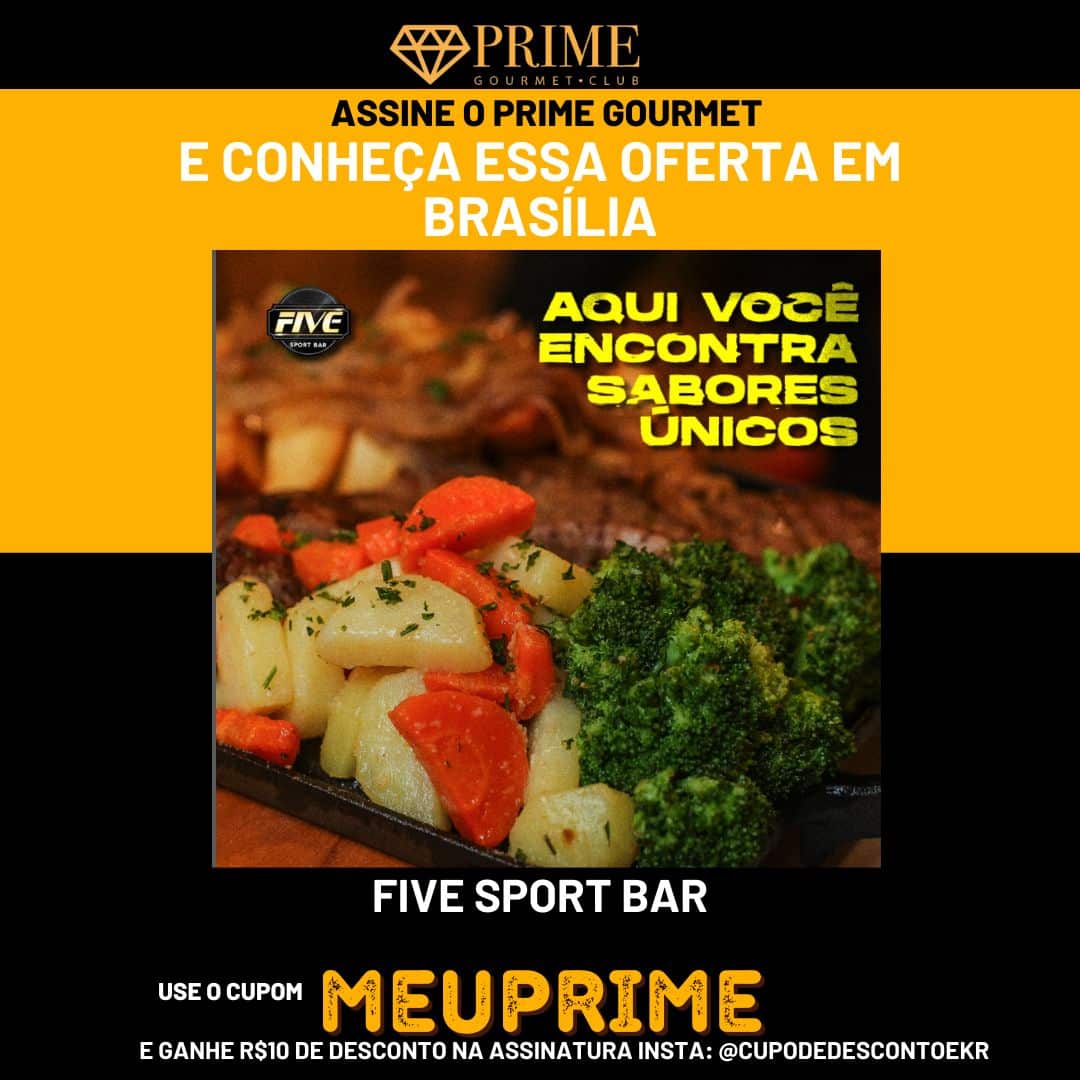 Oferta Prime Gourmet em Brasília com comidas deliciosas.