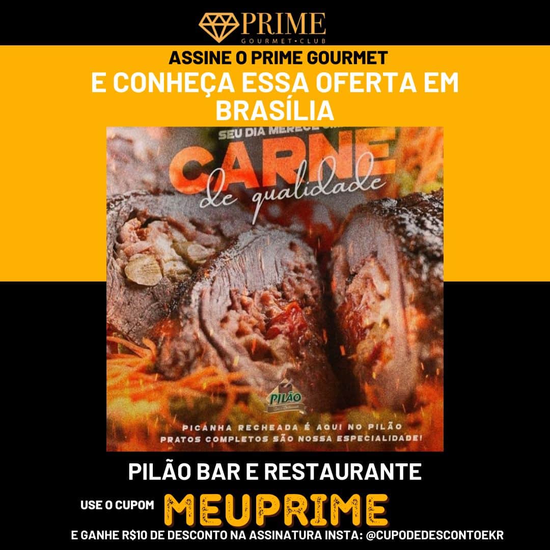 Oferta de picanha em restaurante de Brasília com cupom desconto.