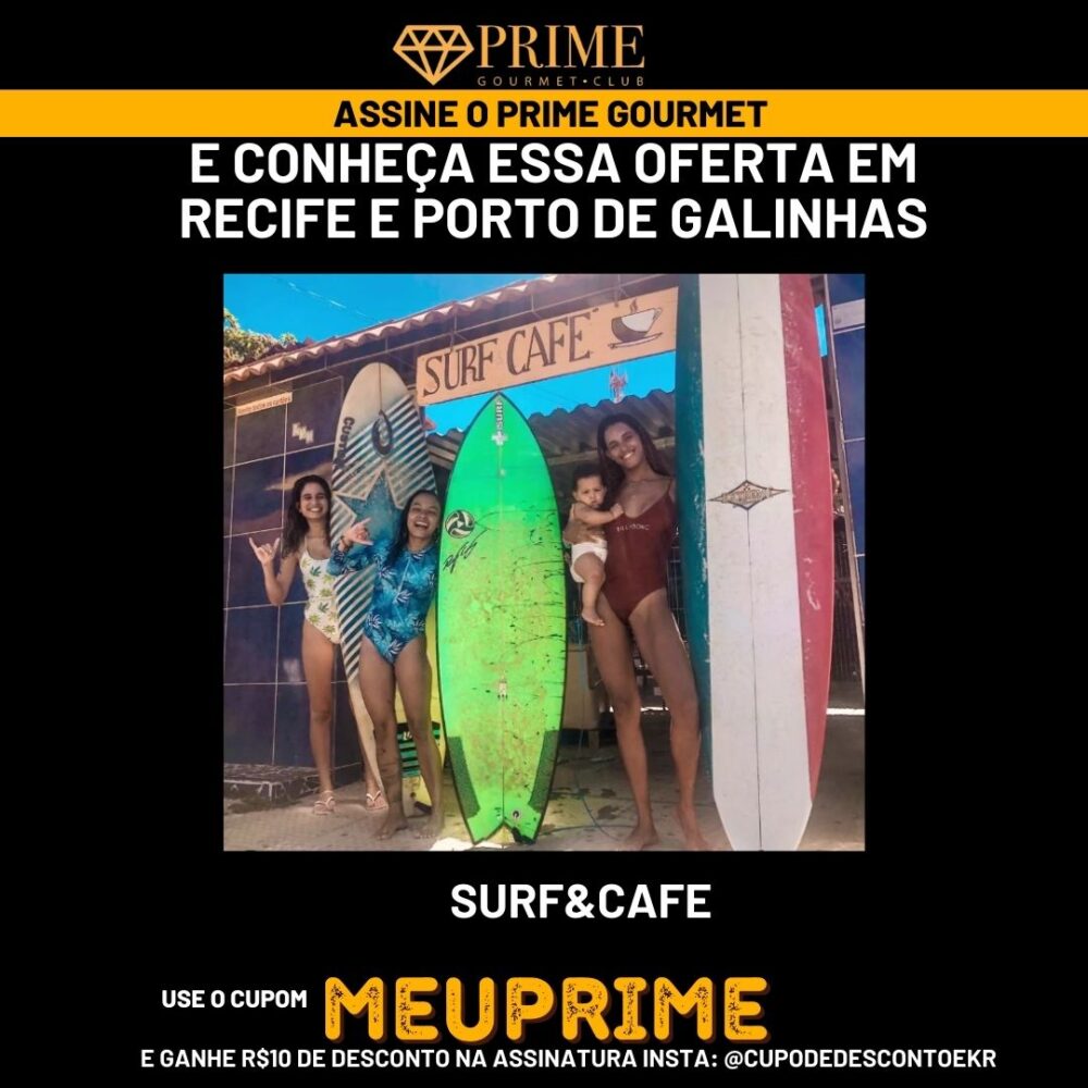 Mulheres sorrindo em promoção de Surf Café.