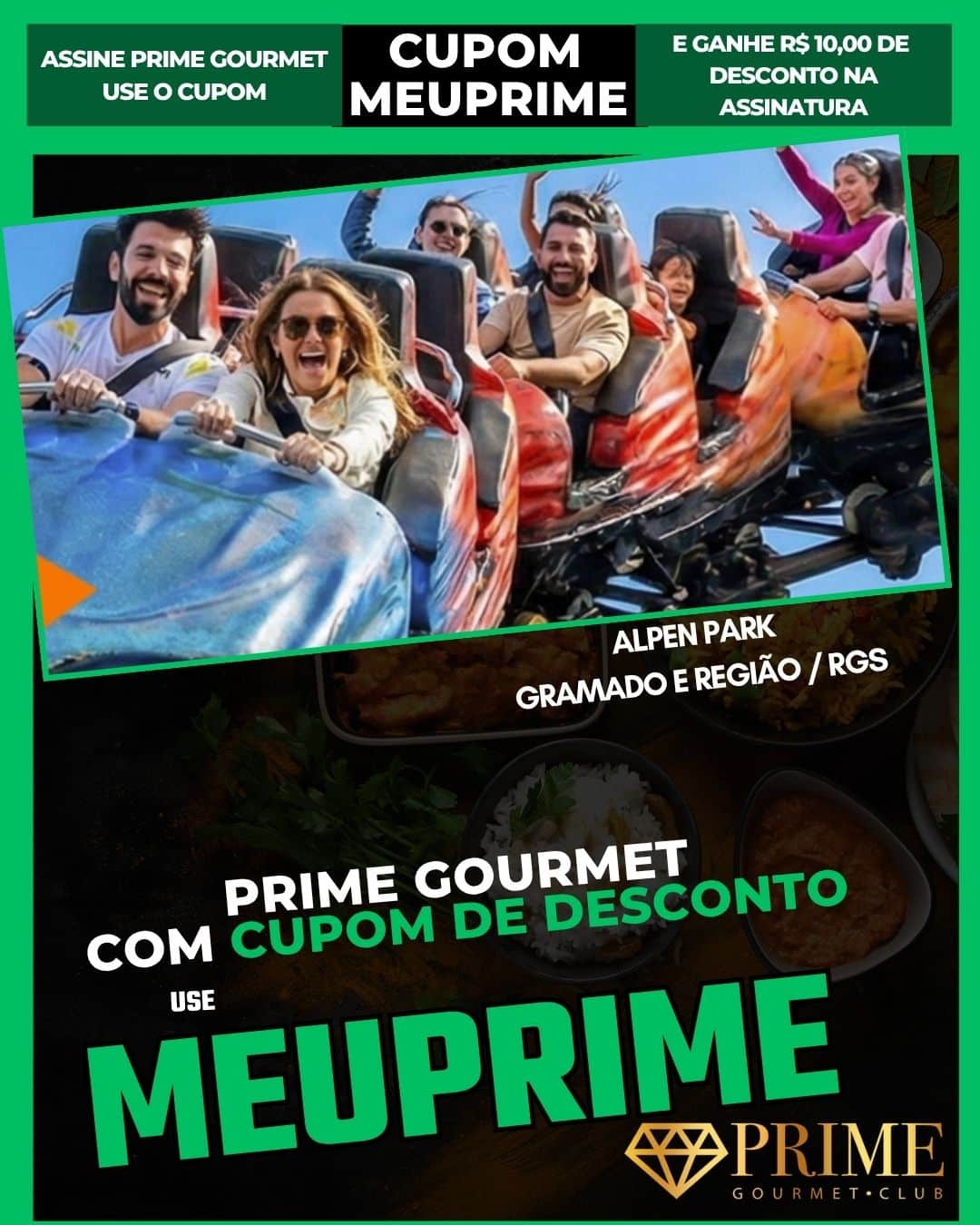 Pessoas na montanha-russa no Alpen Park Gramado