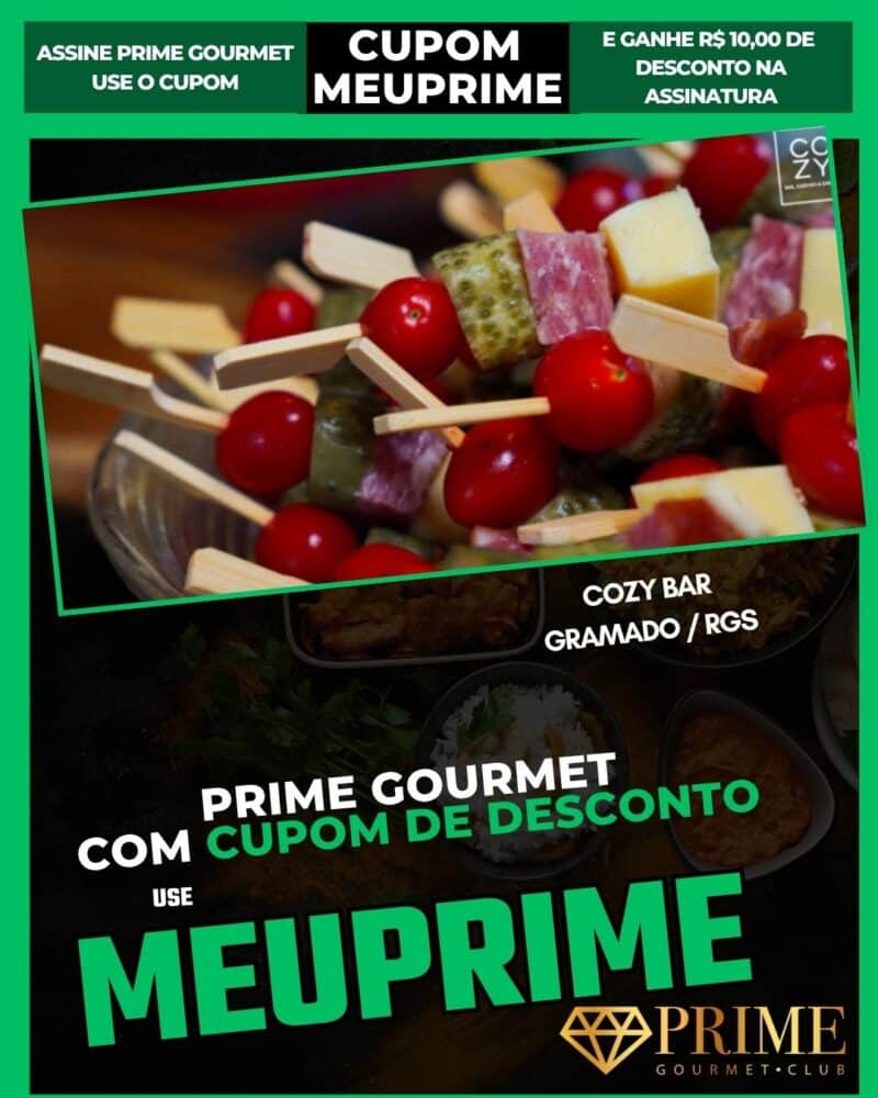 Espetinhos gourmet com cupom de desconto Prime Gourmet