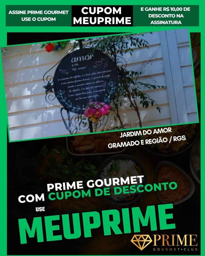 Promoção Prime Gourmet com cupom MEUPRIME em Gramado