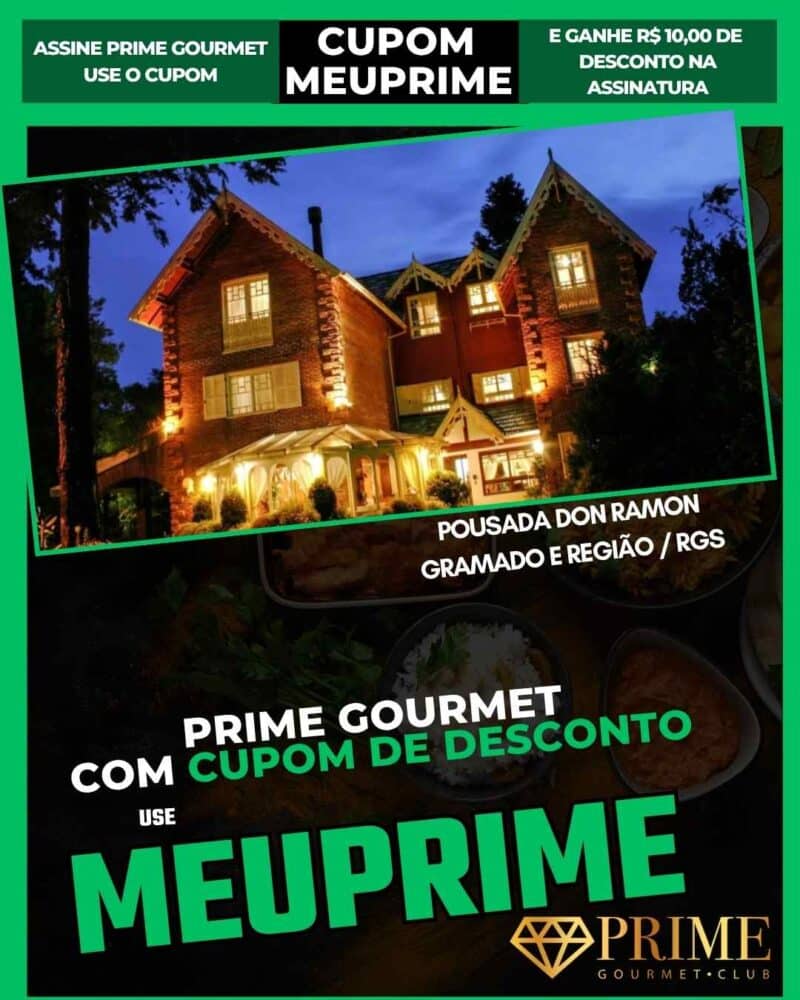 Pousada iluminada em Gramado com cupom Prime Gourmet