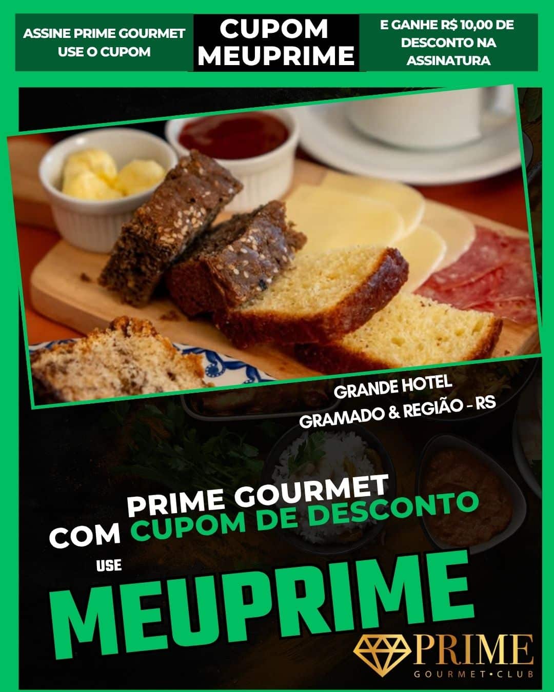 Café da manhã com cupom Prime Gourmet