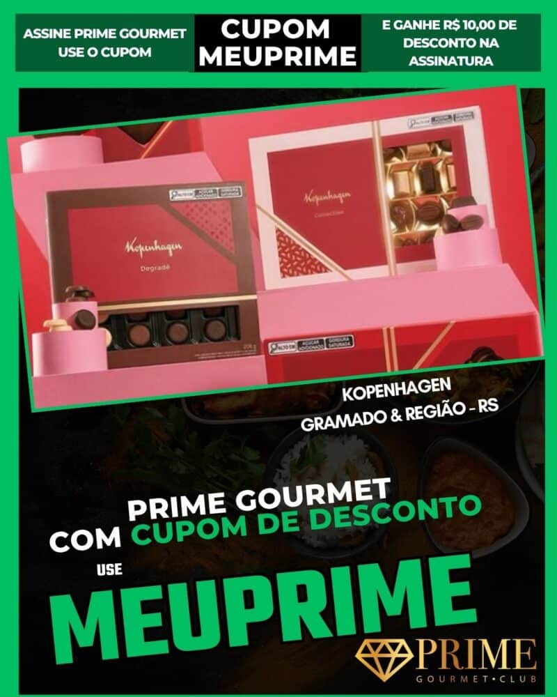 Cupom MeuPrime para desconto na Kopenhagen