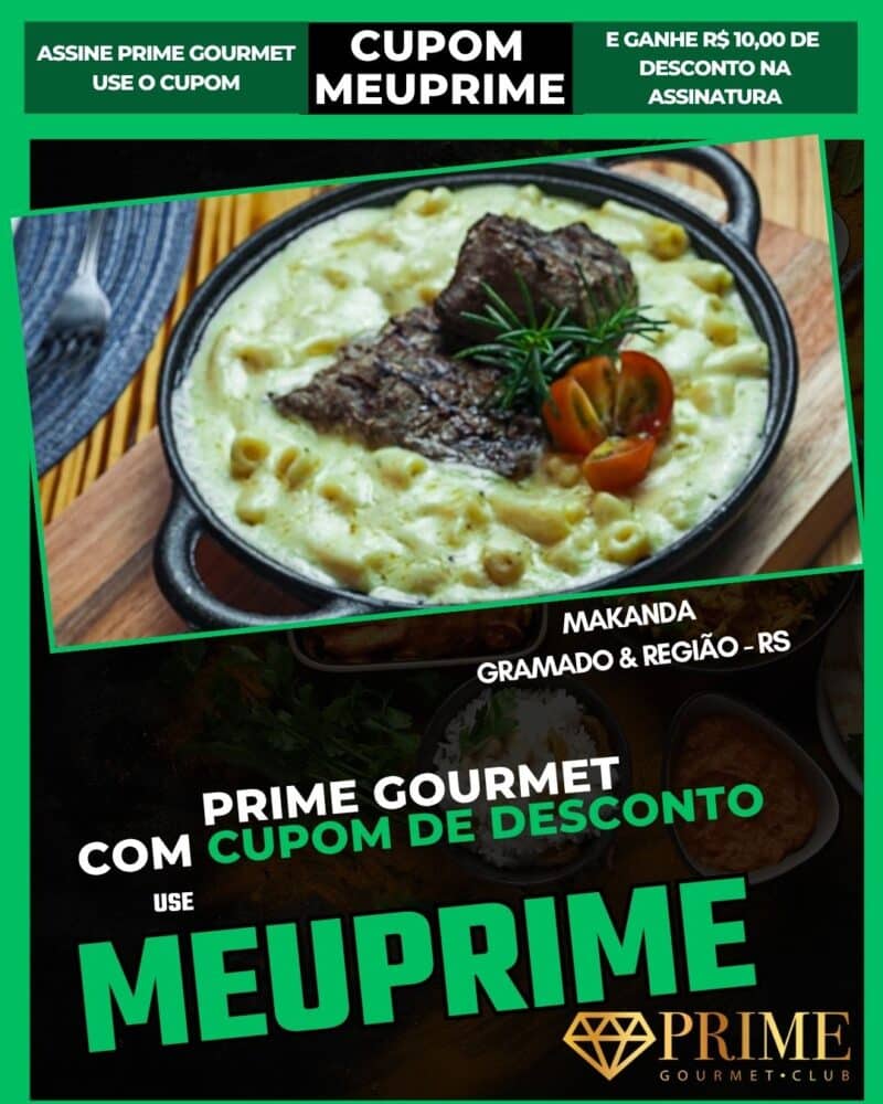 Prato com carne e massa ao molho cremoso