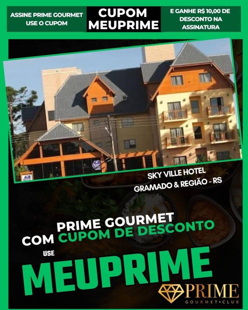 Promoção Prime Gourmet no Sky Ville Hotel