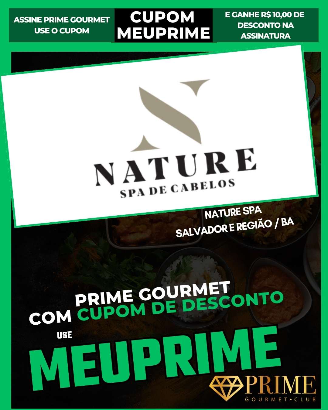 Banner Nature Spa com cupom MEUPRIME Prime Gourmet