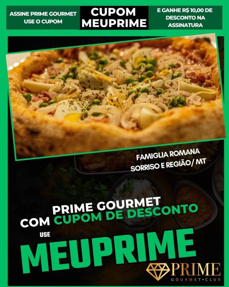 Pizza gourmet com cupom de desconto Prime