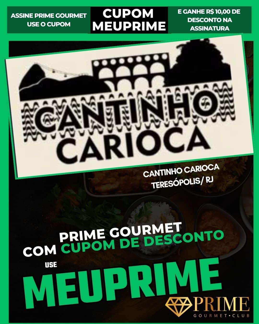 cupom prime gourmet teresópolis cantinho carioca