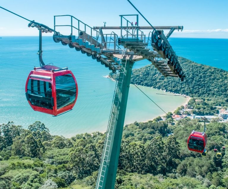 Foto real de Teleférico - Estação 3 (Laranjeiras) Parque Unipraias Balneario Camboriu