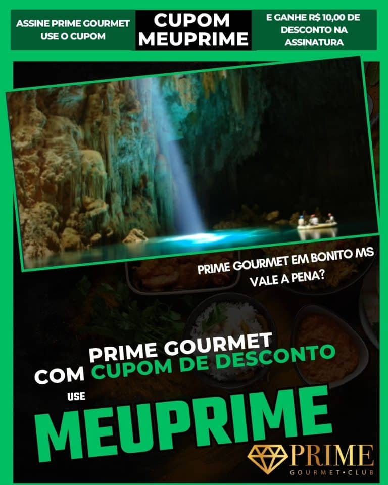 cupom prime gourmet Bonito MS
